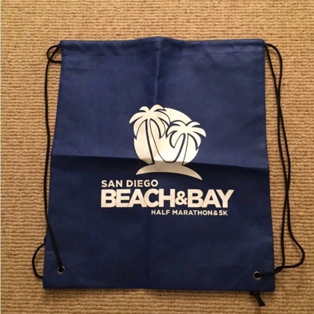 San Diego Beach & Bay Half Marathon Drawstring Bag